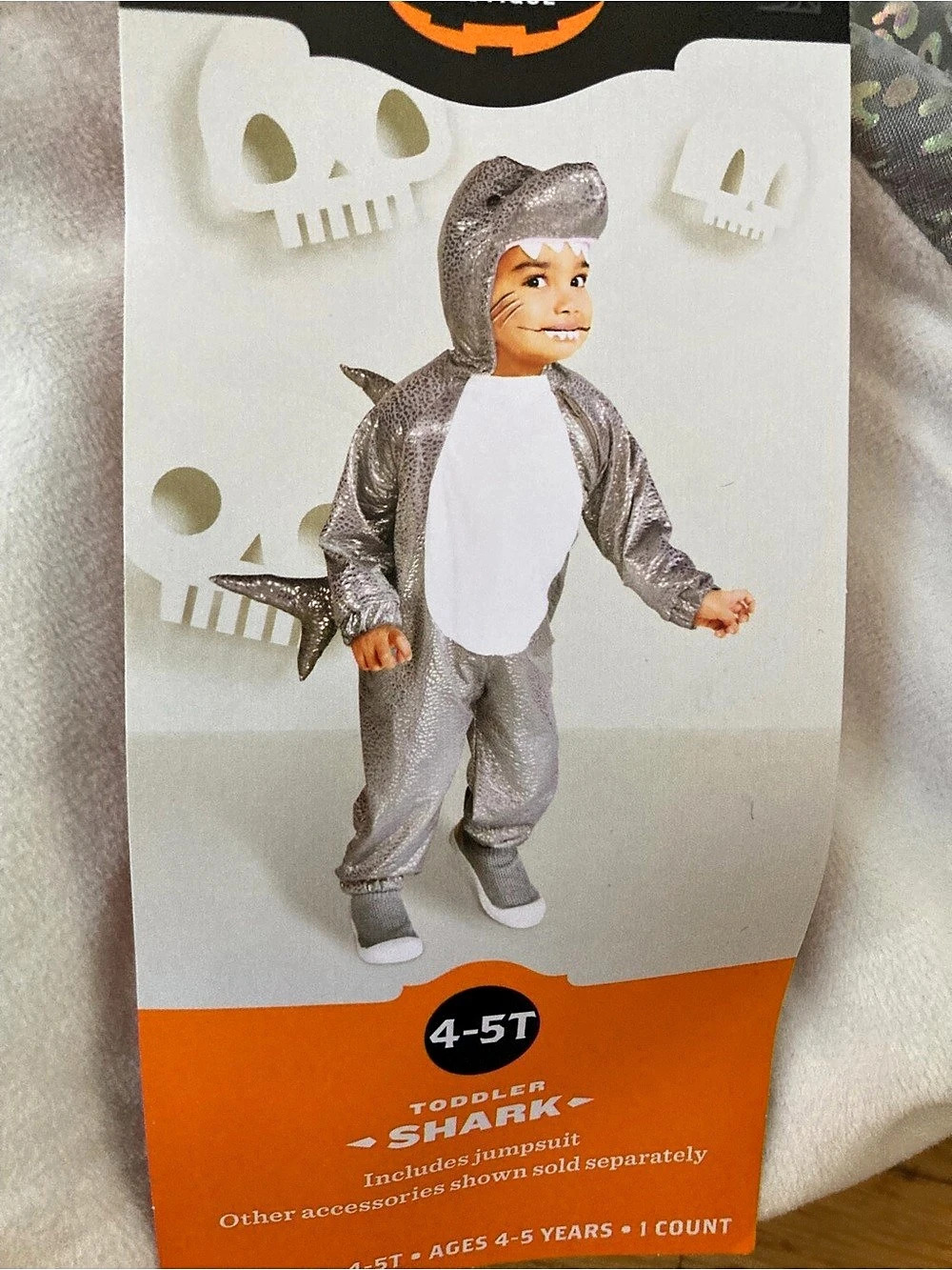 Topline Shark costume Gray Boys 4-5T